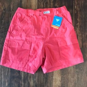 NWT Columbia Half Moon shorts red/coral